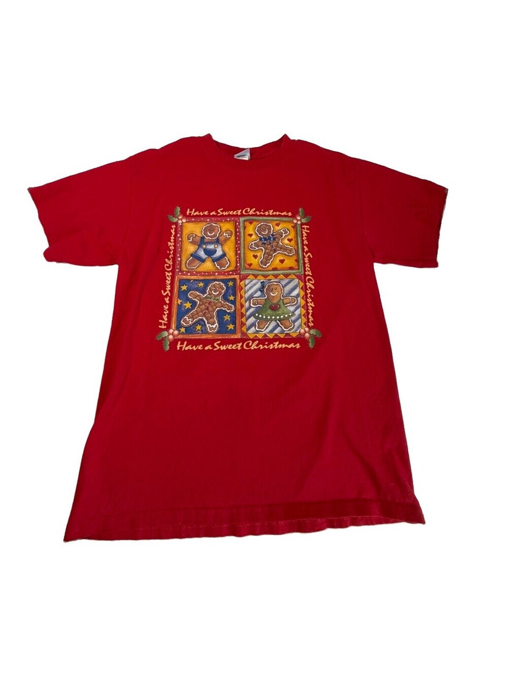 Vintage 90s Walmart Gingerbread Man Cookie Holiday Christmas Shirt Size Medium
